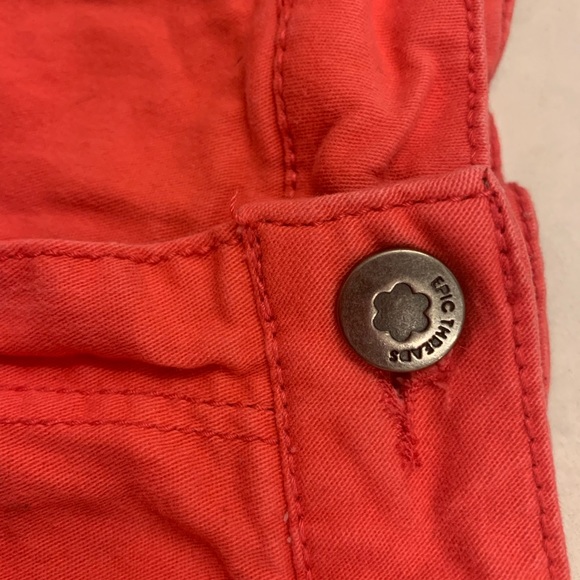 ❣️EUC❣️HOT PINK💗EPIC THREADS MACYS GIRLS DENIM SHORTS SIZE 8 WOMENS XXS W/LACE - Picture 6 of 7